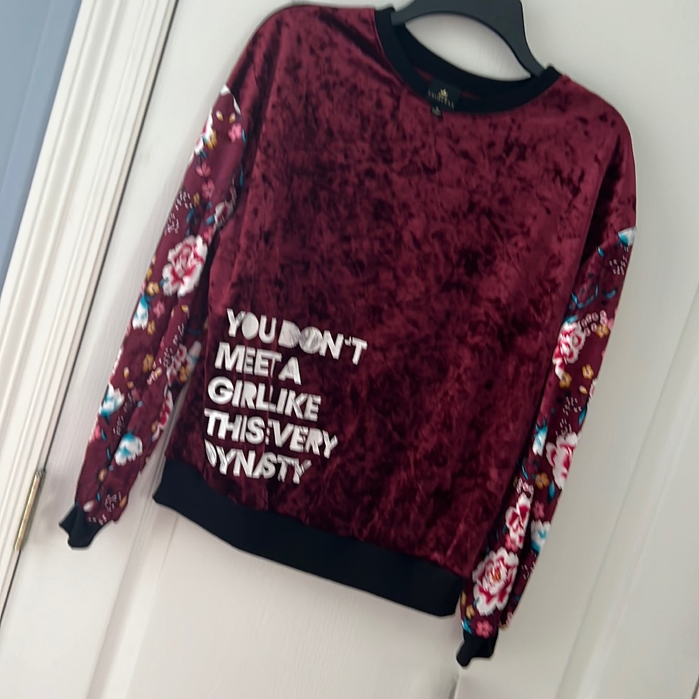 Burgundy top